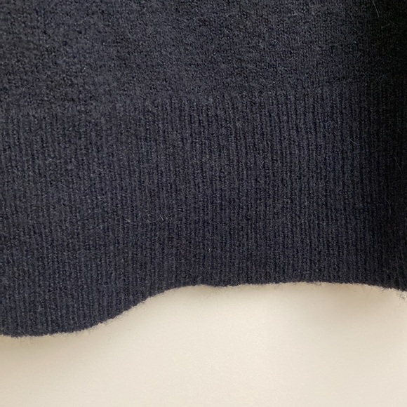 J Crew Mock Neck Sweater Pullover Womens S Merino Wool/Alpaca Blend Black preppy - Picture 7 of 11
